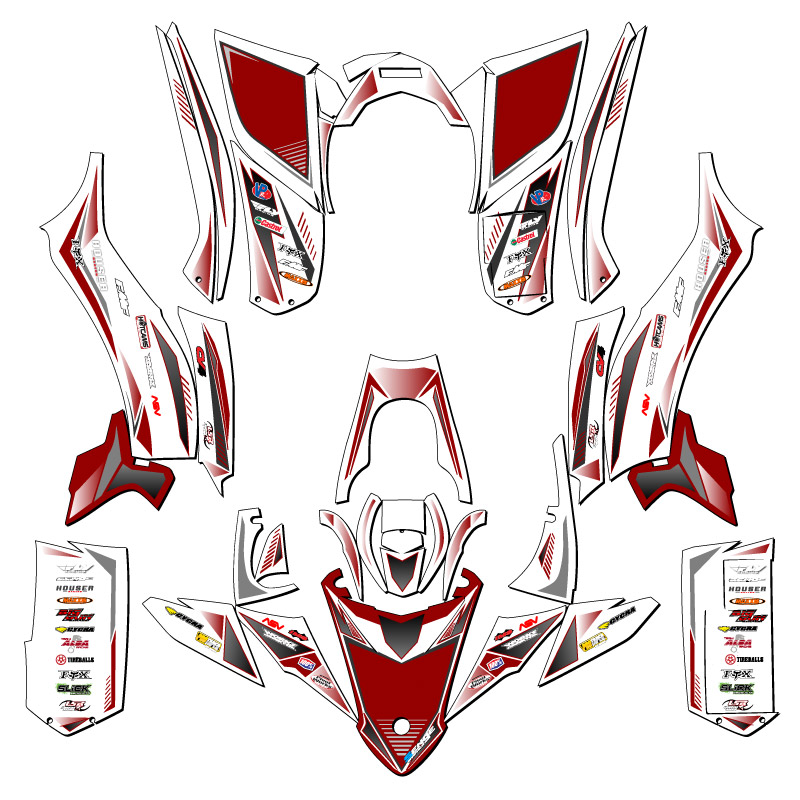Kit de gráficos YFZ 50 SURGE 2017-2021 Red Senge compatible con Yamaha - Imagen 2 de 7