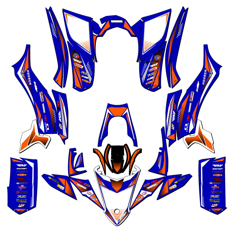 Kit de gráficos YFZ 50 SURGE 2017-2021 Blue Senge compatible con Yamaha - Imagen 2 de 7