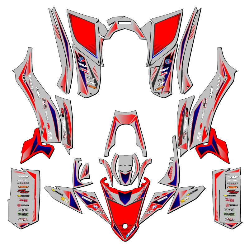 Kit de gráficos Senge YFZ 50 Surge gris 2017-2021 compatible con Yamaha - Imagen 2 de 7