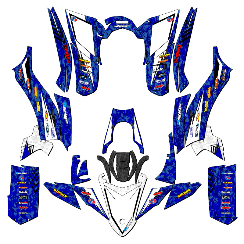 Kit de gráficos YFZ 50 DEVIOUS Blue Senge 2017-2021 compatible con Yamaha - Imagen 2 de 7