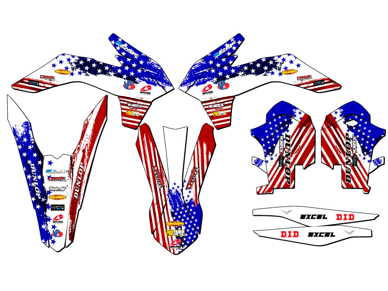 Kit de gráficos EXC MERICA Usa Senge 2014 compatible con KTM - Imagen 2 de 10