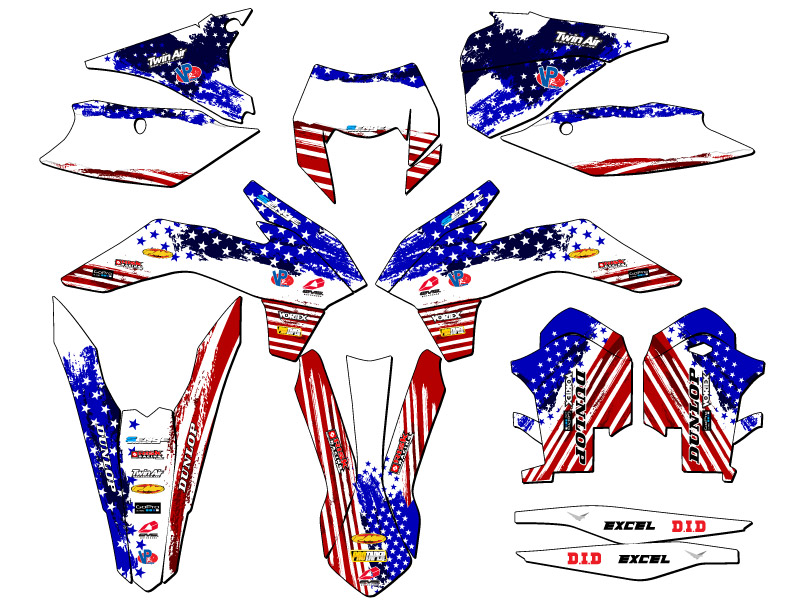 Kit de gráficos EXC MERICA Usa Senge 2014 compatible con KTM - Imagen 5 de 10