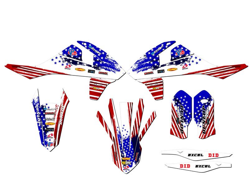 2017-2018 EXC MERICA Usa Senge Graphics Kit Compatible with KTM - Picture 2 of 10