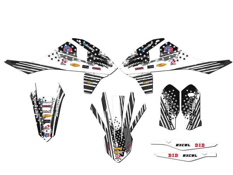 2017-2018 EXC MERICA Grey Senge Graphics Kit Compatible with KTM - Foto 2 di 10