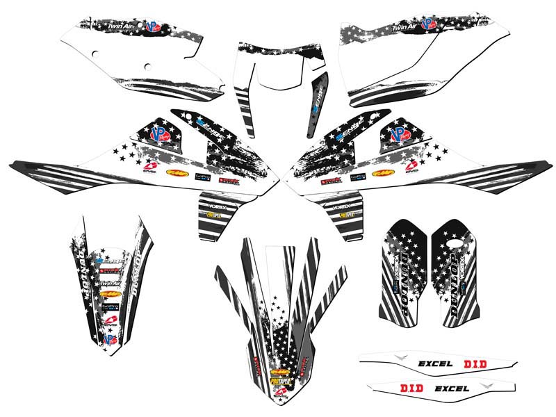 2017-2018 EXC MERICA Grey Senge Graphics Kit Compatible with KTM - Foto 5 di 10