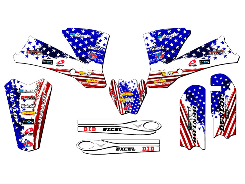 2003-2005 SX 105 MERICA Usa Senge Graphics Kit Compatible with KTM - Picture 2 of 10