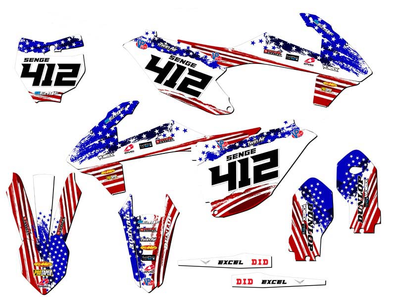 2018-2023 SX 85 MERICA Usa Senge Kit gráfico compatible con KTM - Imagen 8 de 10