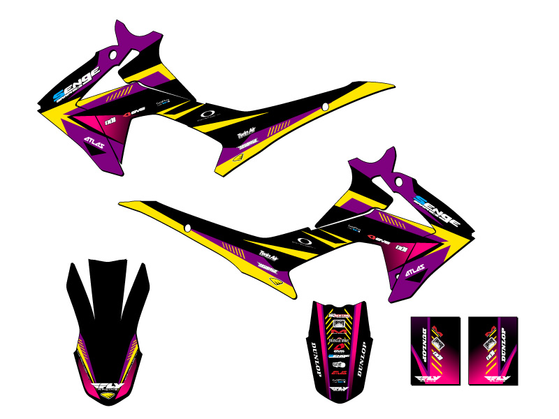 2013-2018 CRF 110 SURGE Purple Senge Graphics Kit Compatible with Honda - Picture 2 of 10