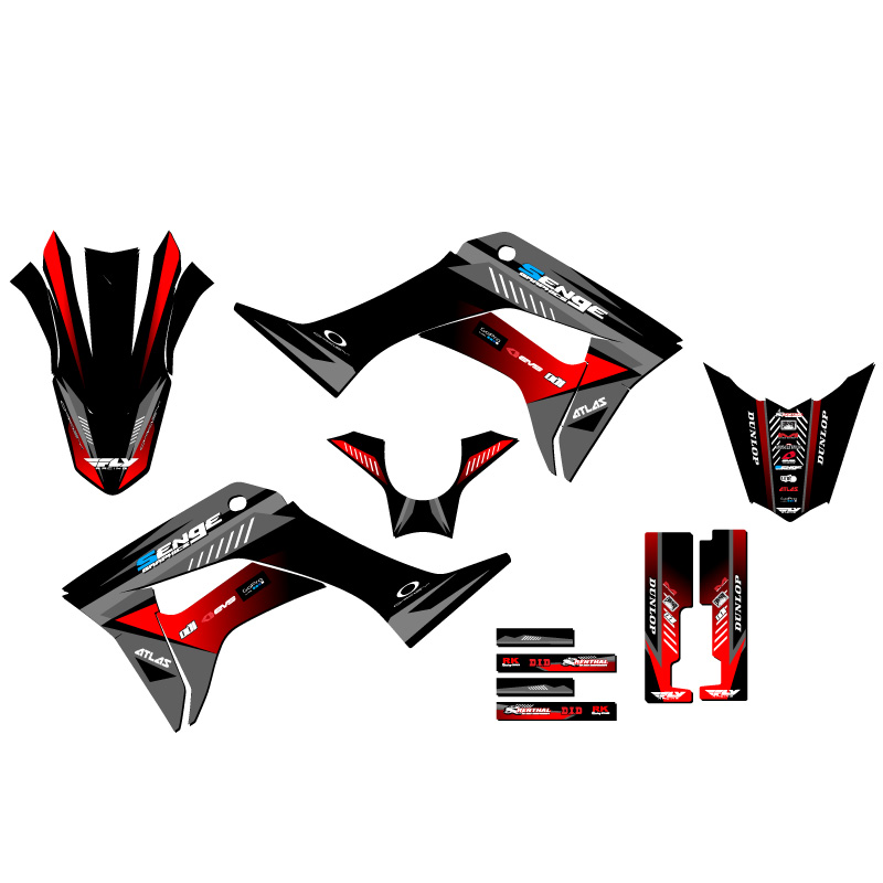 2019-2022 CRF 110 SURGE Black Senge Graphics Kit Compatible with Honda - Picture 2 of 10