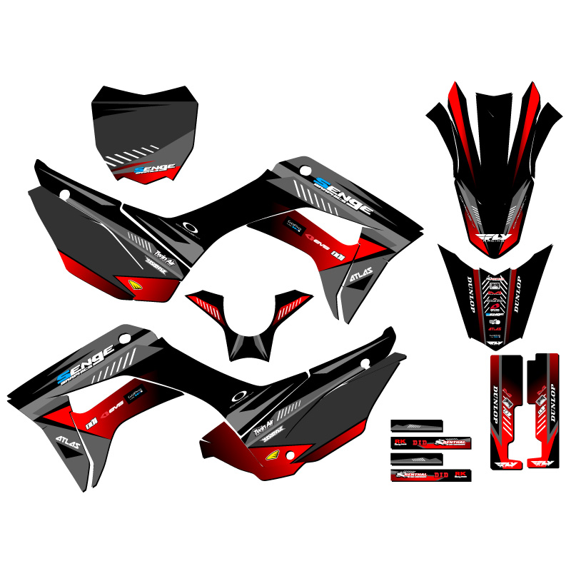 2019-2022 CRF 110 SURGE Black Senge Graphics Kit Compatible with Honda - Picture 5 of 10