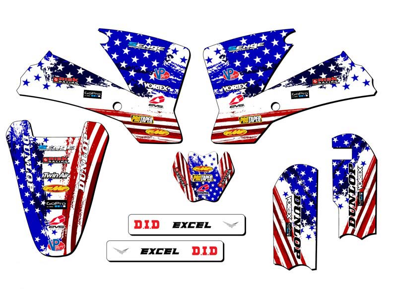 2002-2008 SX 65 MERICA Usa Senge Graphics Kit Compatible with KTM - Picture 2 of 10
