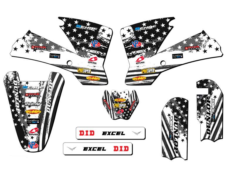 2002-2008 SX 65 MERICA Grey Senge Graphics Kit Compatible with KTM - Picture 2 of 10
