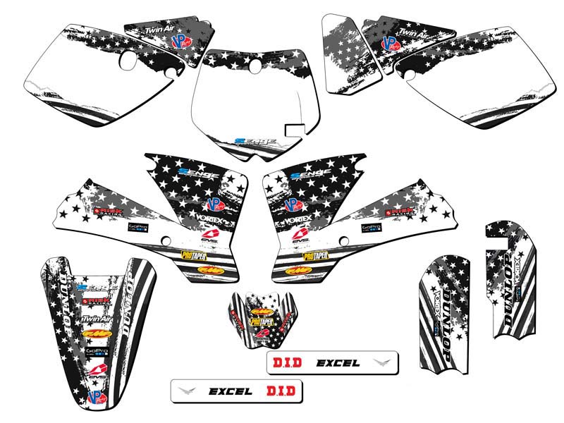 2002-2008 SX 65 MERICA Grey Senge Graphics Kit Compatible with KTM - Picture 5 of 10