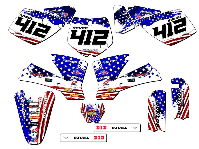 2002-2008 SX 65 MERICA Usa Senge Graphics Kit Compatible with KTM - Picture 8 of 10