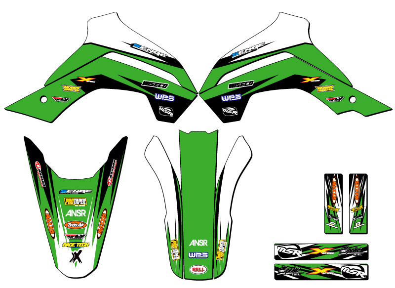 Kit gráfico KLX 140 G VELOCITY Green Senge 2019-2020 compatible con Kawasaki - Imagen 2 de 10