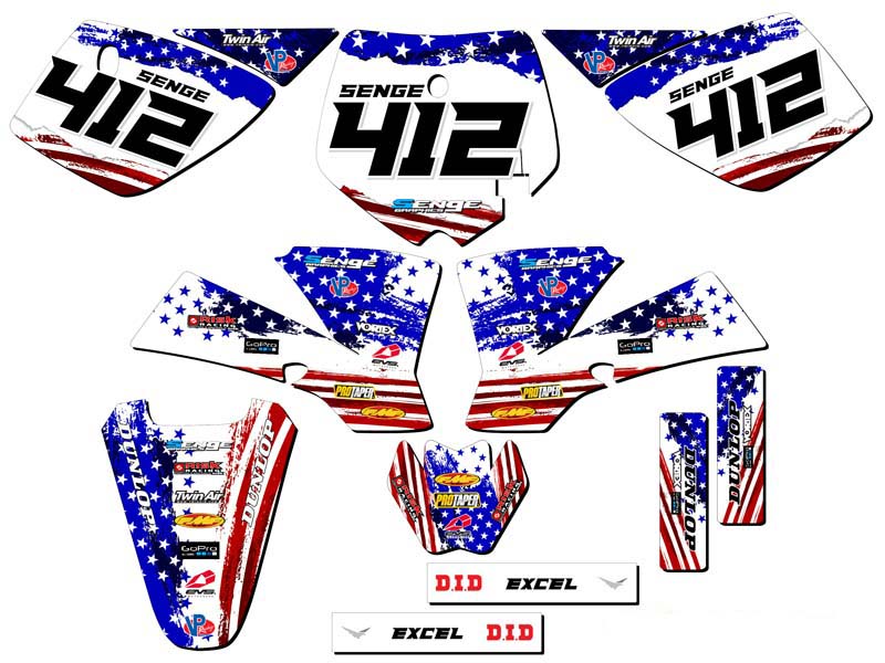 SX 50 MERICA 2002-2008 EE. UU. Senge Graphics Kit compatible con KTM - Imagen 8 de 10