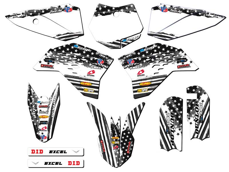 Kit de gráficos SX 50 MERICA 2009-2015 gris senge compatible con KTM - Imagen 5 de 10