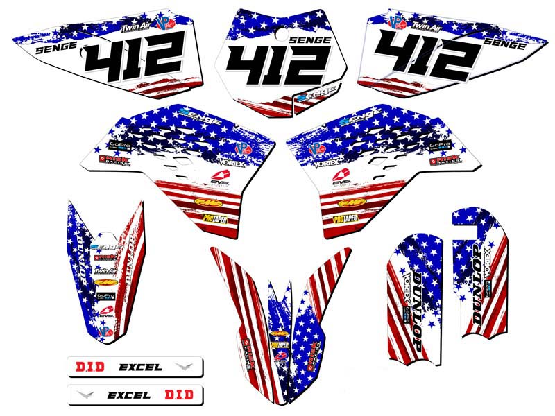 SX 50 MERICA 2009-2015 EE. UU. Senge Graphics Kit compatible con KTM - Imagen 8 de 10