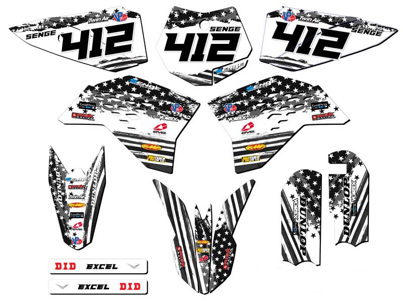 Kit de gráficos SX 50 MERICA 2009-2015 gris senge compatible con KTM - Imagen 8 de 10