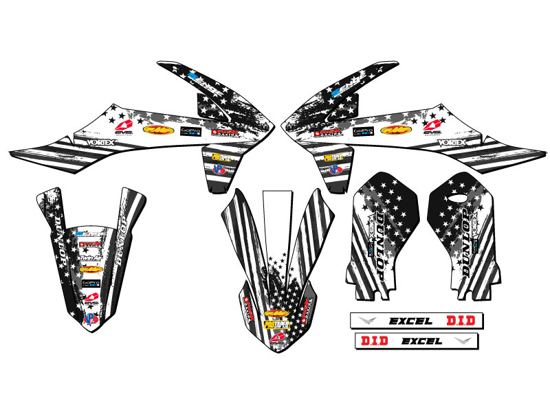 2019-2023 SX 50 MERICA Grey Senge Graphics Kit Compatible with KTM - Picture 2 of 10