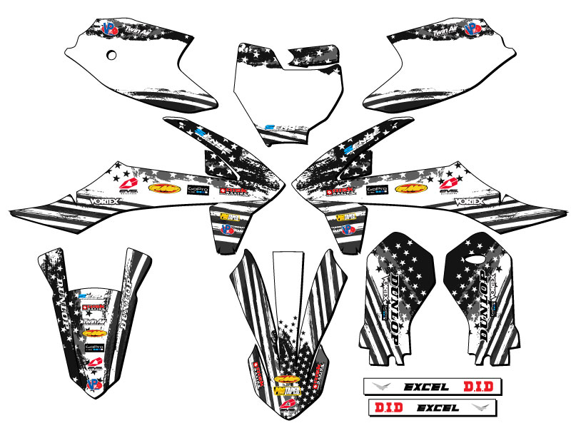 2019-2023 SX 50 MERICA Grey Senge Graphics Kit Compatible with KTM - Picture 5 of 10