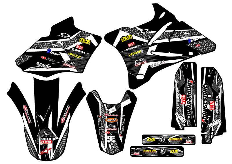 Kit de gráficos YZ 85 PODIUM 2002-2014 negro Senge compatible con Yamaha - Imagen 2 de 10