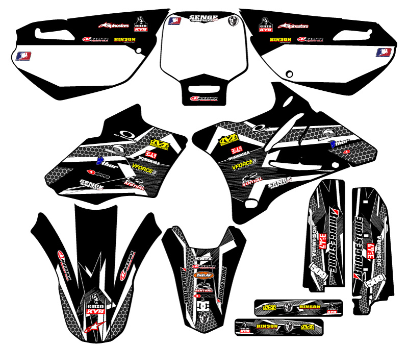 Kit de gráficos YZ 85 PODIUM 2002-2014 negro Senge compatible con Yamaha - Imagen 5 de 10
