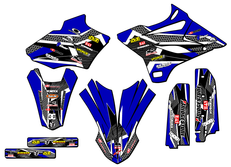 2015-2018 YZ 85 PODIUM Blue Senge Graphics Kit Compatible with Yamaha - Picture 2 of 10
