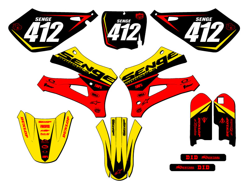Kit de Gráficos Senge Rojo 10-20 KING / FWE CX 50 BINARIO compatible con Cobra - Imagen 8 de 10
