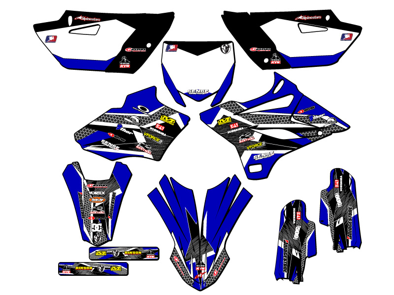 Kit de gráficos Senge Blue Senge 2019-2021 YZ 85 PODIUM compatible con Yamaha - Imagen 5 de 10