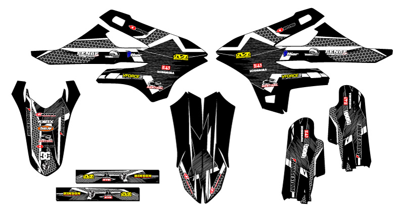 2022-2023 YZ 85 PODIUM Black Senge Graphics Kit Compatible with Yamaha - Picture 2 of 10