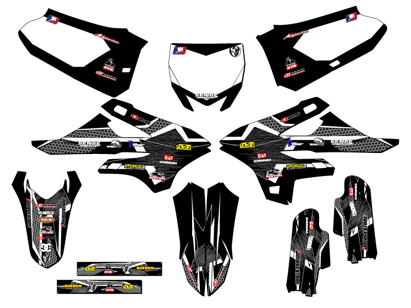 2022-2023 YZ 85 PODIUM Black Senge Graphics Kit Compatible with Yamaha - Picture 5 of 10