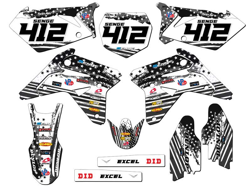 RMZ 450 MERICA 2007 gris Senge kit de gráficos compatible con Suzuki - Imagen 8 de 10