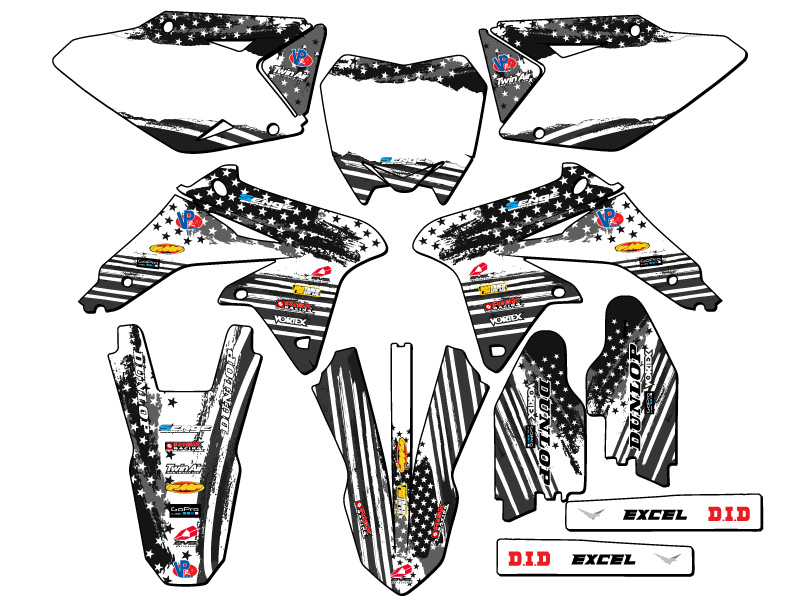 2008-2017 RMZ 450 MERICA Grey Senge Graphics Kit Compatible with Suzuki - Picture 5 of 10