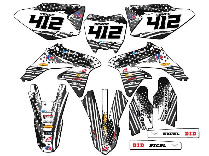 2008-2017 RMZ 450 MERICA Grey Senge Graphics Kit Compatible with Suzuki - Picture 8 of 10