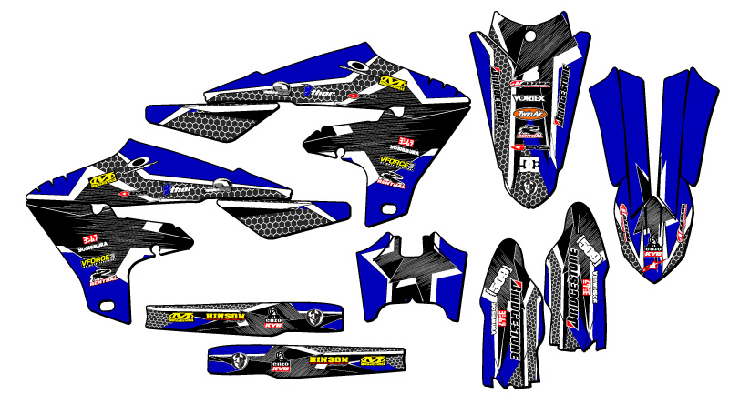 2019-2023 WR 450 F PODIUM Blue Senge Graphics Kit Compatible with Yamaha - Picture 2 of 10
