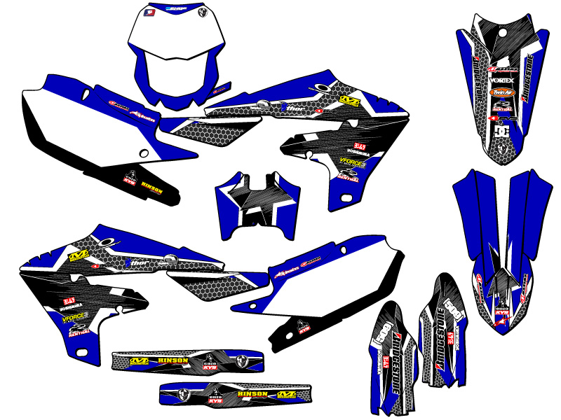 2019-2023 WR 450 F PODIUM Blue Senge Graphics Kit Compatible with Yamaha - Picture 5 of 10