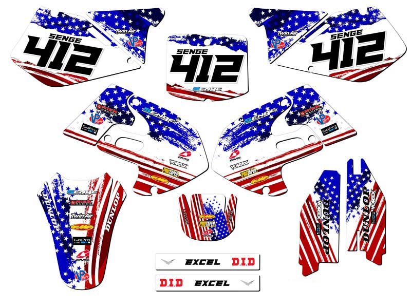 1999-2000 RM 125 MERICA Usa Senge Graphics Kit Compatible with Suzuki - Picture 8 of 10
