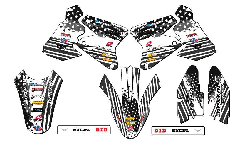 2005-2023 DRZ 400 SM MERICA Grey Senge Graphics Kit Compatible with Suzuki - Picture 2 of 10