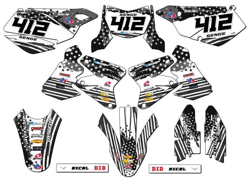 2005-2023 DRZ 400 SM MERICA Grey Senge Graphics Kit Compatible with Suzuki - Picture 8 of 10
