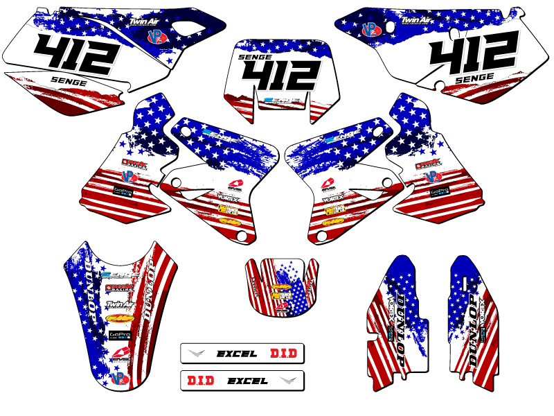 2000-2004 DRZ 400 MERICA EE. UU. Senge Graphics Kit compatible con Suzuki - Imagen 8 de 10