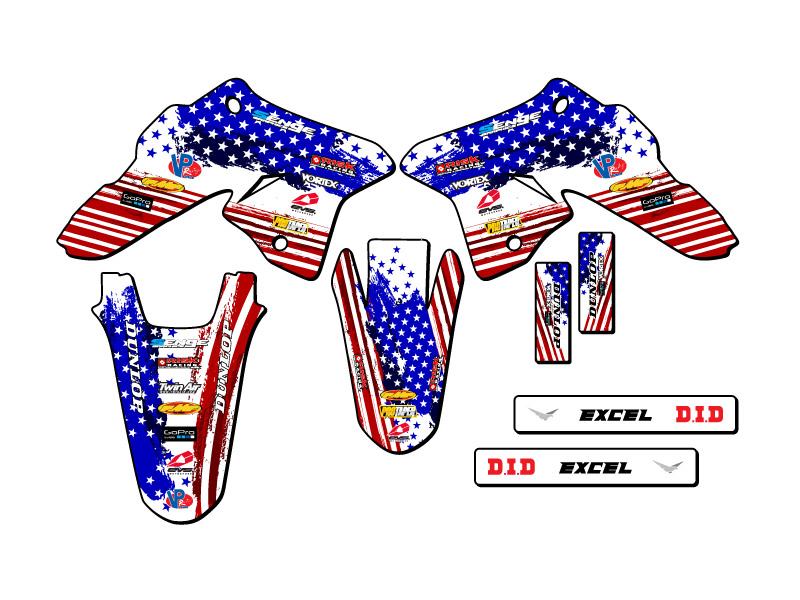 2008-2023 DRZ 125 MERICA Usa Senge Graphics Kit Compatible with Suzuki - Picture 2 of 10