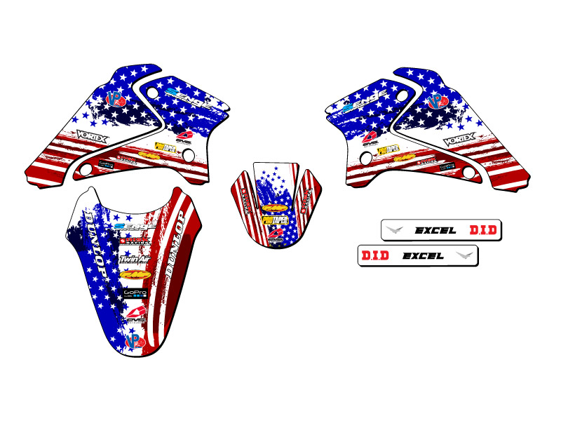 Kit de gráficos DRZ 125 MERICA Usa Senge 2001-2007 compatible con Suzuki - Imagen 8 de 10