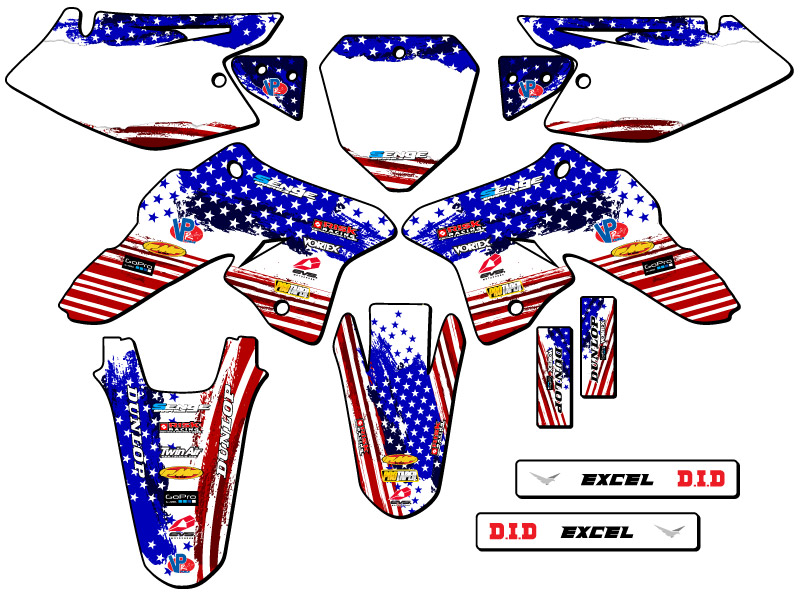 2008-2023 DRZ 125 MERICA Usa Senge Graphics Kit Compatible with Suzuki - Picture 5 of 10