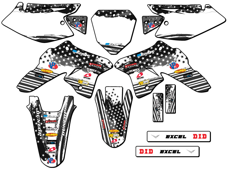 2008-2023 DRZ 125 MERICA Grey Senge Graphics Kit Compatible with Suzuki - Picture 5 of 10