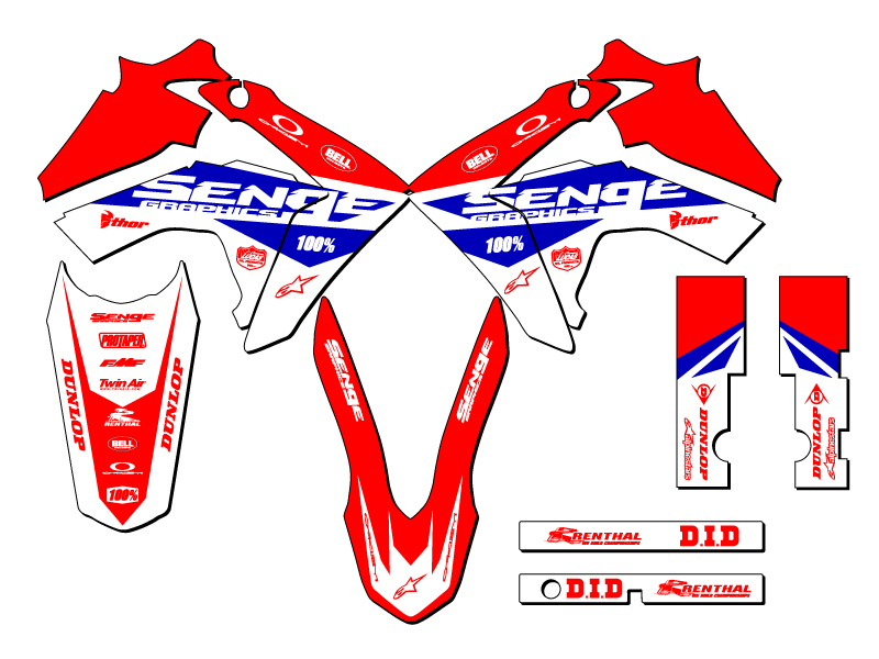 2013-2018 CRF 125 BINARY Red Senge Graphics Kit Compatible with Honda - Picture 2 of 10