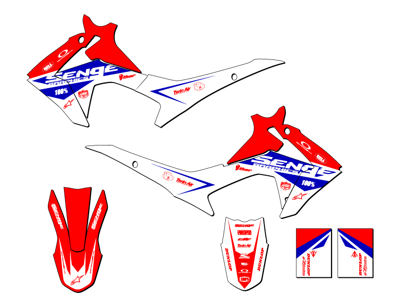 2013-2018 CRF 110 BINARY Red Senge Graphics Kit Compatible with Honda - Picture 2 of 10