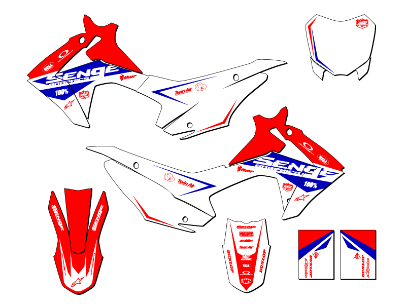 2013-2018 CRF 110 BINARY Red Senge Graphics Kit Compatible with Honda - Picture 5 of 10