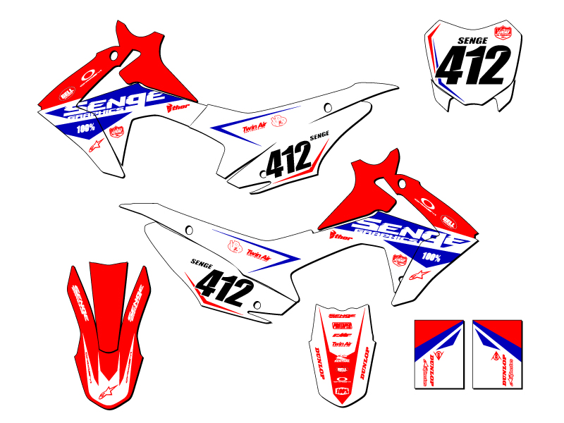 2013-2018 CRF 110 BINARY Red Senge Graphics Kit Compatible with Honda - Picture 8 of 10