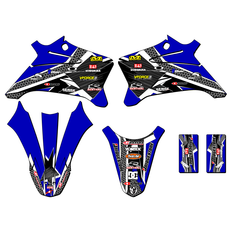 Kit de gráficos Senge Blue Senge 2008-2022 TTR 110 PODIUM compatible con Yamaha - Imagen 2 de 10